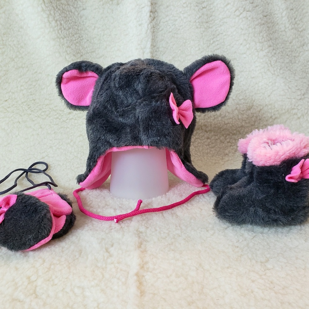 Kids unisex animal winter set